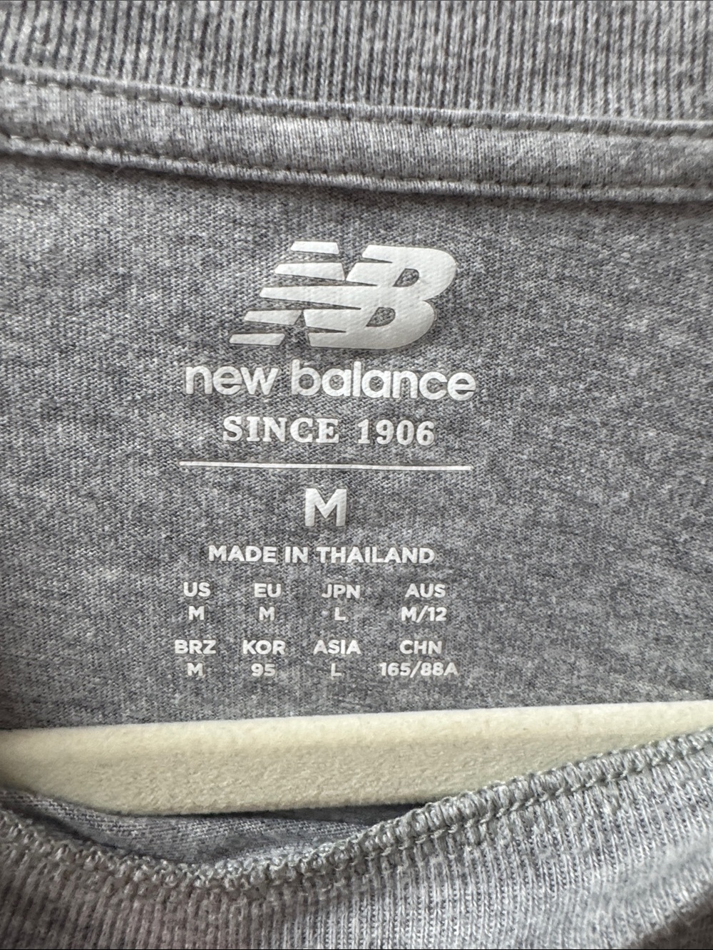 New Balance Heather Gray Script Logo Tee - Picture 2 of 4